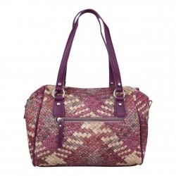 Sac hexagonal effet tressé Fuchsia F9630-6 Andrea FUCHSIA - 6