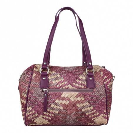 Sac hexagonal effet tressé Fuchsia F9630-6 Andrea FUCHSIA - 6