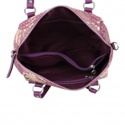 Petit porte monnaie femme fleur toile Fuchsia F9536-1 FUCHSIA - 8