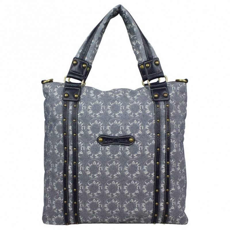 Sac à main cabas motif toile et cuir Lancaster 509-17 LANCASTER - 1 Sac à main cabas motif toile et cuir Lancaster 509-17 LANCASTER - 1