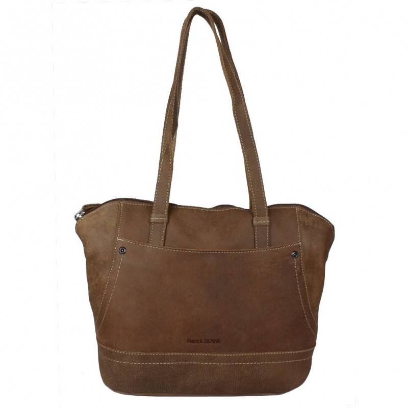 Sac épaule trapèze cuir naturel Patrick Blanc Tribe PATRICK BLANC - 1 Sac épaule trapèze cuir naturel Patrick Blanc Tribe PATRICK BLANC - 1