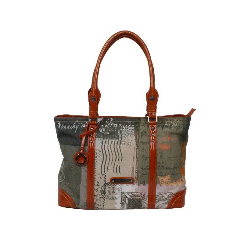 Sac cabas Patrick Blanc toile et verni 509041 PATRICK BLANC - 1