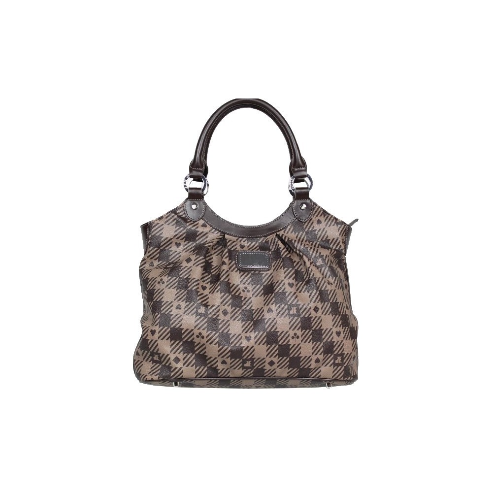 Sac à main cabas de marque Jacques Esterel imprimé marron gris jejc309 Jacques ESTEREL - 1