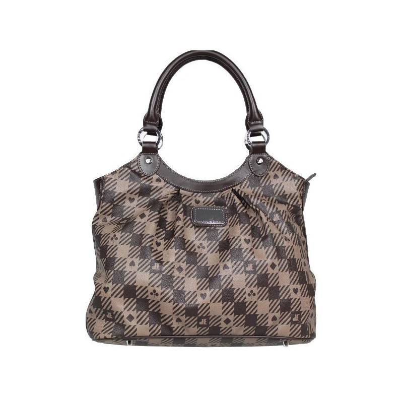 Sac à main cabas de marque Jacques Esterel imprimé marron gris jejc309 Jacques ESTEREL - 1 Sac à main cabas de marque Jacques Esterel imprimé marron gris jejc309 Jacques ESTEREL - 1