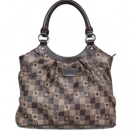 Sac à main cabas de marque Jacques Esterel imprimé marron gris jejc309 Jacques ESTEREL - 1
