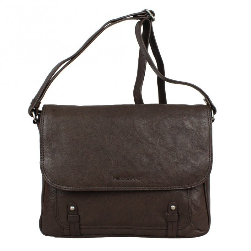 Sac bandoulière à rabat cuir de buffle Patrick Blanc Buffalo Sac bandoulière à rabat cuir de buffle Patrick Blanc Buffalo