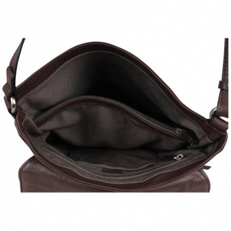 Sac bandoulière cuir souple déco zips Patrick Blanc PATRICK BLANC - 7