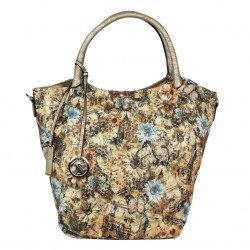 Sac à main effet brillant motif floral et papillons 2977L A DÉCOUVRIR ! - 1