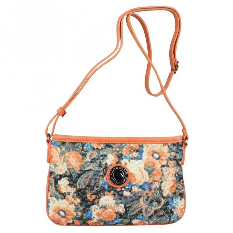 Mini sac pochette plat Patrick Blanc motif floral et effet or PATRICK BLANC - 1