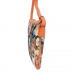 Mini sac pochette plat Patrick Blanc motif floral et effet or PATRICK BLANC - 2