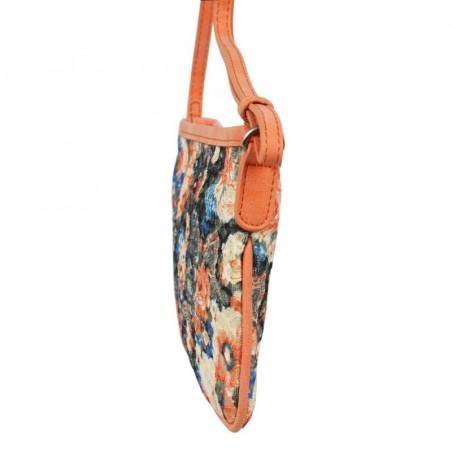 Mini sac pochette plat Patrick Blanc motif floral et effet or PATRICK BLANC - 2