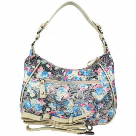 Sac Patrick Blanc demi lune motif floral brillant 510045 PATRICK BLANC - 4