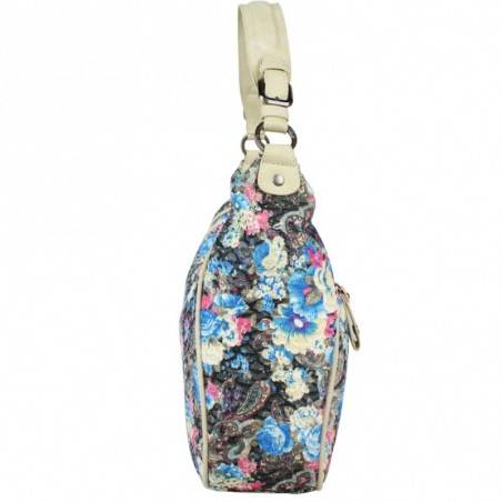 Sac Patrick Blanc demi lune motif floral brillant 510045 PATRICK BLANC - 2