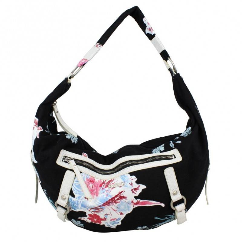 Sac épaule demi lune toile motif DDP Q7EMAME DDP - 1 Sac épaule demi lune toile motif DDP Q7EMAME DDP - 1