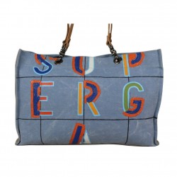 Grand sac cabas Superga toile motif effet peinture 20405 SUPERGA - 5