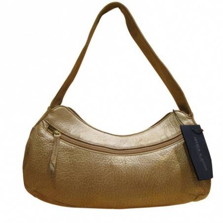 Joli sac à main à l'épaule en cuir beige satiné  ARTHUR & ASTON - 2