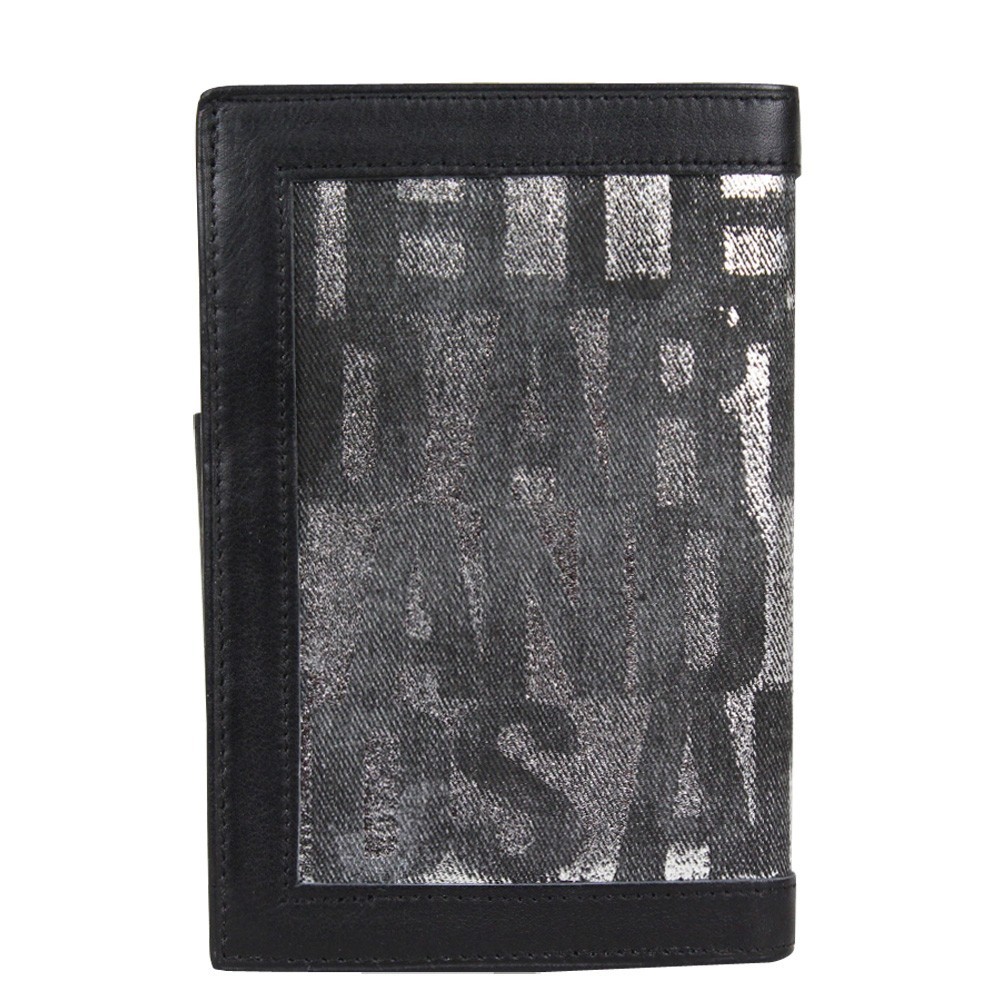 Texier Porte monnaie cartes toile brillante argent et cuir Texier 1592 