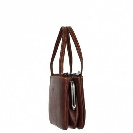 Porte monnaie mini sac cuir fermoir vintage Tony Perotti Tony PEROTTI - 3