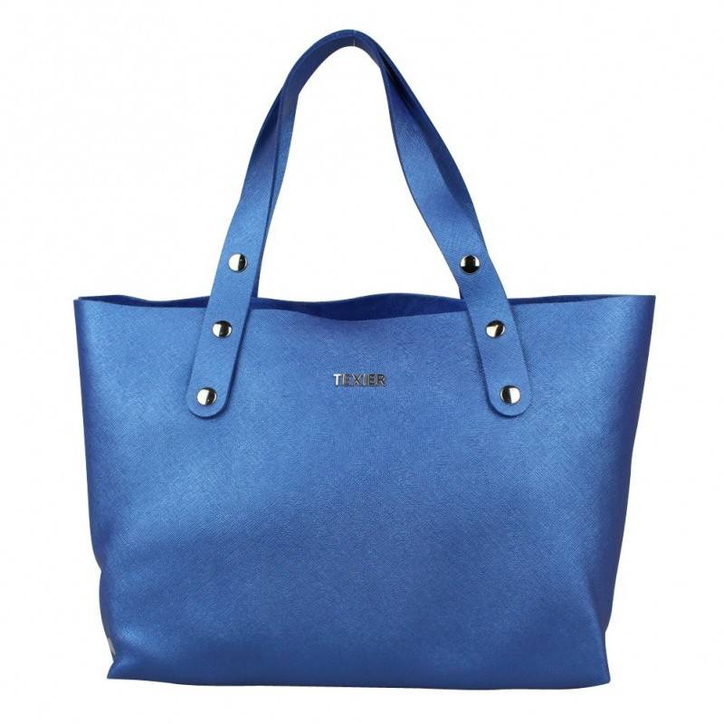 Sac à main cuir bleu Texier fabrication France Studbags TEXIER - 1 Sac à main cuir bleu Texier fabrication France Studbags TEXIER - 1