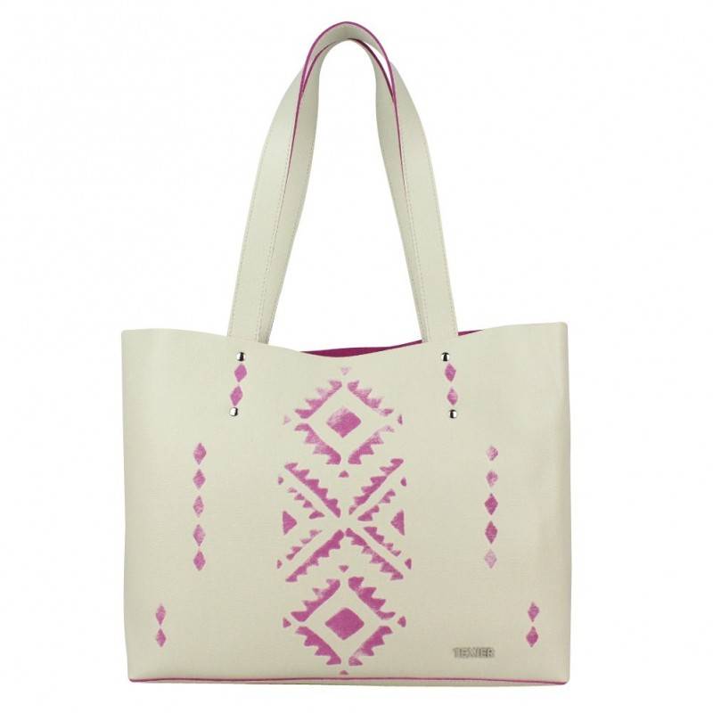 Sac cuir Texier motif ethnique 21004i fabrication France TEXIER - 8 Sac cuir Texier motif ethnique 21004i fabrication France TEXIER - 8