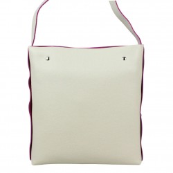 Sac cabas cuir blanc Texier avec visage noir 21004V TEXIER - 2