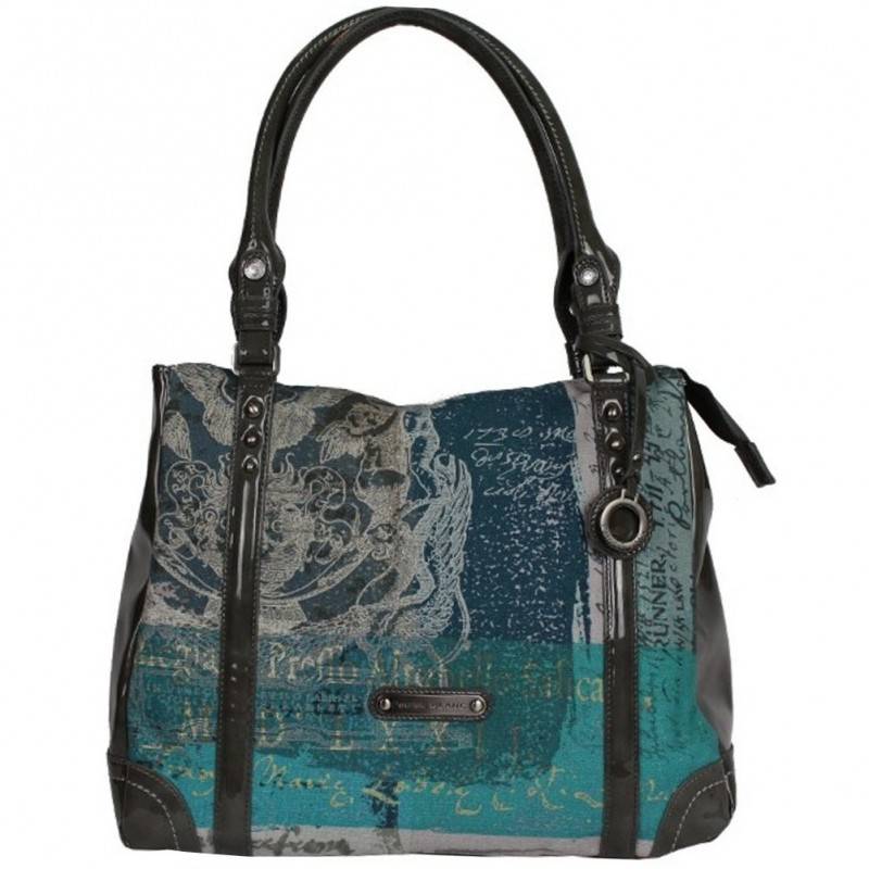 Sac cabas Patrick Blanc motif toile et verni 509040 PATRICK BLANC - 7