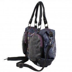 Sac épaule trapèze tissu imprimé SMASH LTR-LISA BAG SMASH - 3