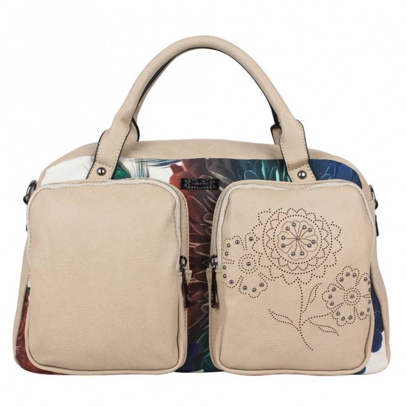 Sac à main SMASH toile imprimé nature Phibie SMASH - 1 Sac à main SMASH toile imprimé nature Phibie SMASH - 1