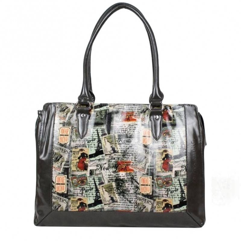 Sac à main cabas imprimé Patrick Blanc 417009 PATRICK BLANC - 1 Sac à main cabas imprimé Patrick Blanc 417009 PATRICK BLANC - 1