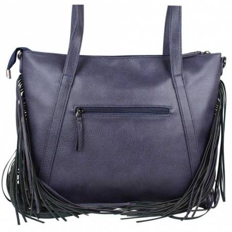 Sac cabas plat bandoulière Lulu Castagnette avec franges Gaud  LULU Castagnette  - 4