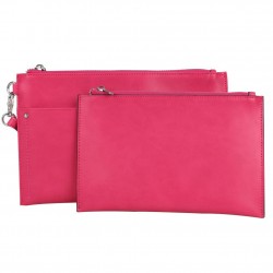 Sac pochette sans bandoulière ultra plate Fuchsia F9666 FUCHSIA - 10