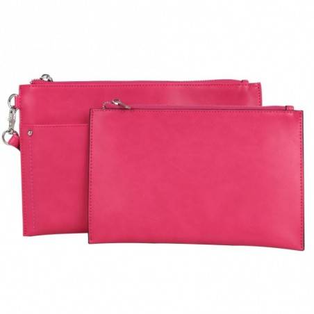 Mini sac bandoulière en cuir Fuchsia F9353-5 FUCHSIA - 10