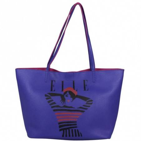 Sac à main épaule shopping marine et blanc de marque Elle Matelot Tote ELLE - 1