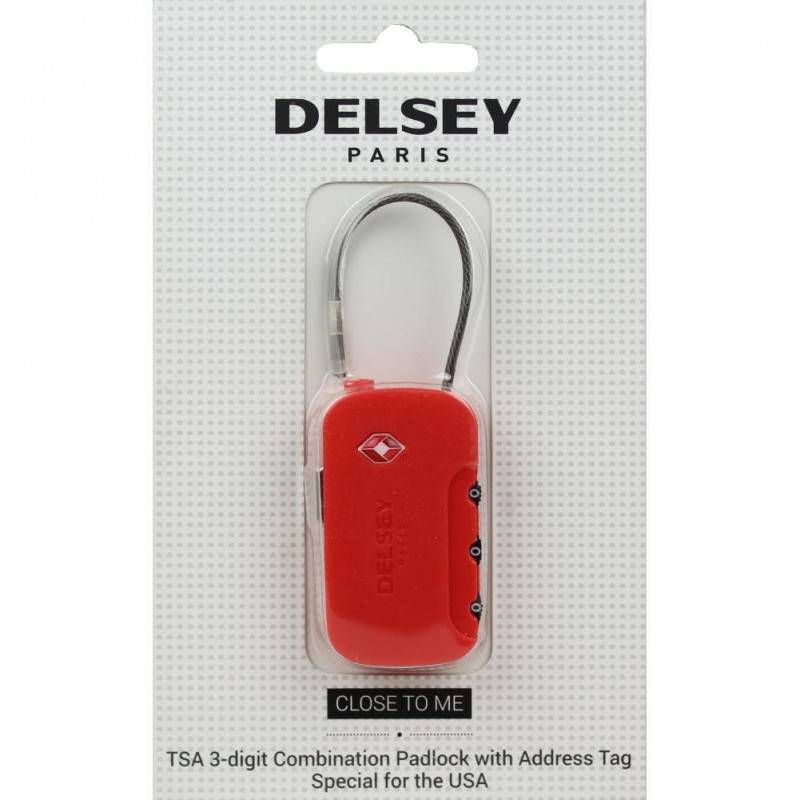 Cadenas codes TSA avec porte adresse Delsey 3940220 DELSEY - 1 Cadenas codes TSA avec porte adresse Delsey 3940220 DELSEY - 1