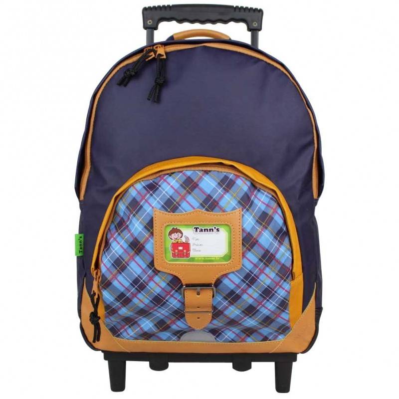 Grand trolley sac à dos à roues L Tann's Les Bons Enfants Tartan 73216 Grand trolley sac à dos à roues L Tann's Les Bons Enfants Tartan 73216