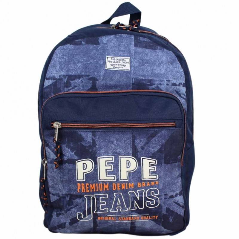 Grand sac à dos drapeau Anglais bleu Pepe Jeans 6062551 Pepe Jeans - 1