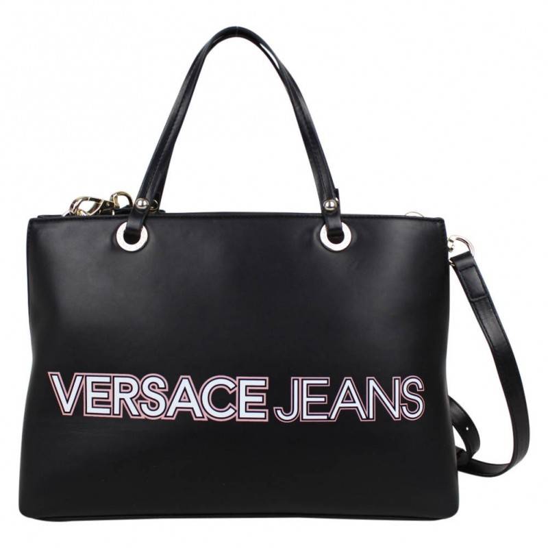 Sac à main Versace Jeans noir mat motif logo E1VPBBO4 Versace Jeans - 1 Sac à main Versace Jeans noir mat motif logo E1VPBBO4 Versace Jeans - 1