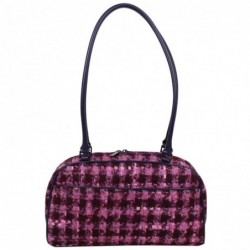 Sac épaule toile motif damier demi-rond Duolynx 241 DUOLYNX - 1