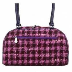 Sac épaule toile motif damier demi-rond Duolynx 241 DUOLYNX - 4