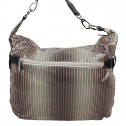 Sac épaule bicolore verni Patrick Blanc gris PATRICK BLANC - 4