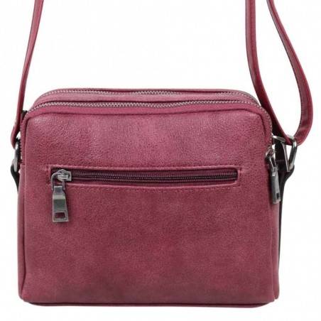 Petit porte monnaie femme fleur toile Fuchsia F9536-1 FUCHSIA - 2