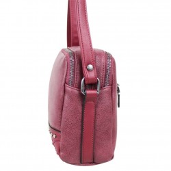 Petit porte monnaie femme fleur toile Fuchsia F9536-1 FUCHSIA - 3