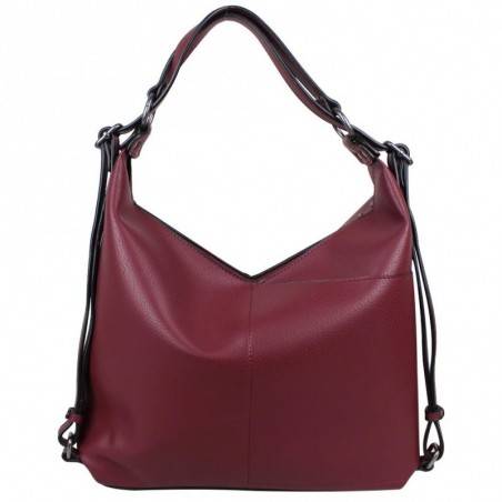 Sac épaule + sac bandoulière déco rivets Fuchsia Demars M FUCHSIA - 2