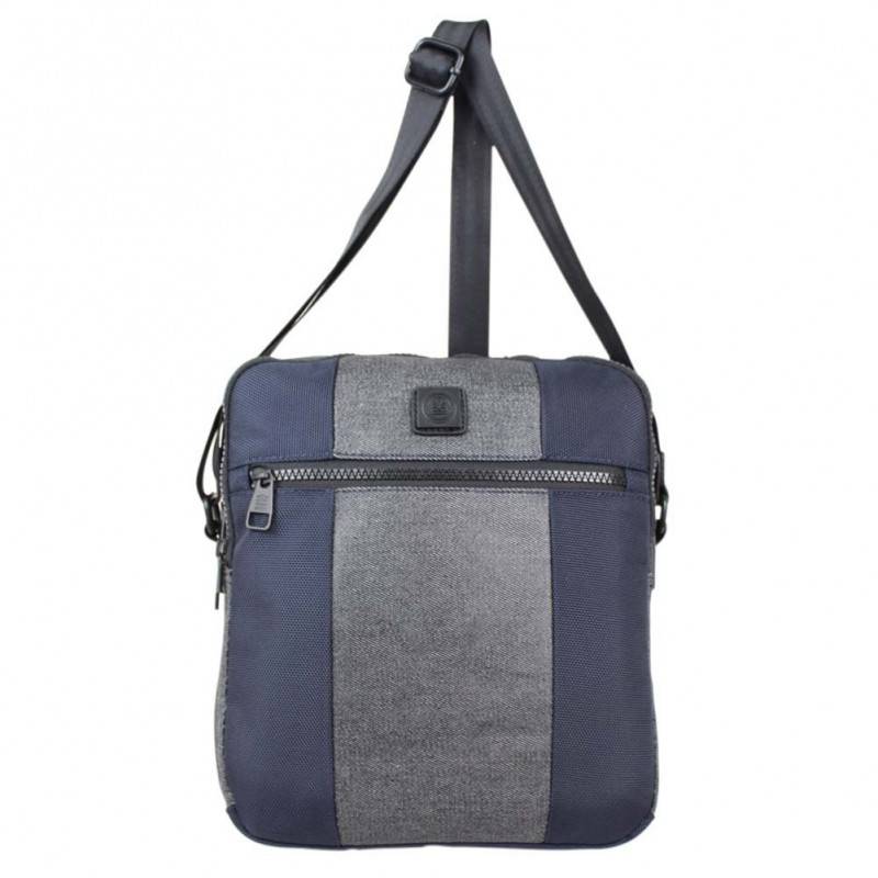 Grande pochette bandoulière Blanco effet jean Nur 2 poches SERGE BLANCO - 1 Grande pochette bandoulière Blanco effet jean Nur 2 poches SERGE BLANCO - 1