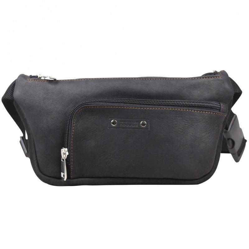 Pochette ceinture banane cuir Baroudeur Foures France Noir FOURÈS - 1 Pochette ceinture banane cuir Baroudeur Foures France Noir FOURÈS - 1