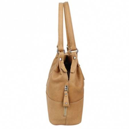 Sac seau en cuir effet naturel Patrick Blanc forme boule PATRICK BLANC - 6