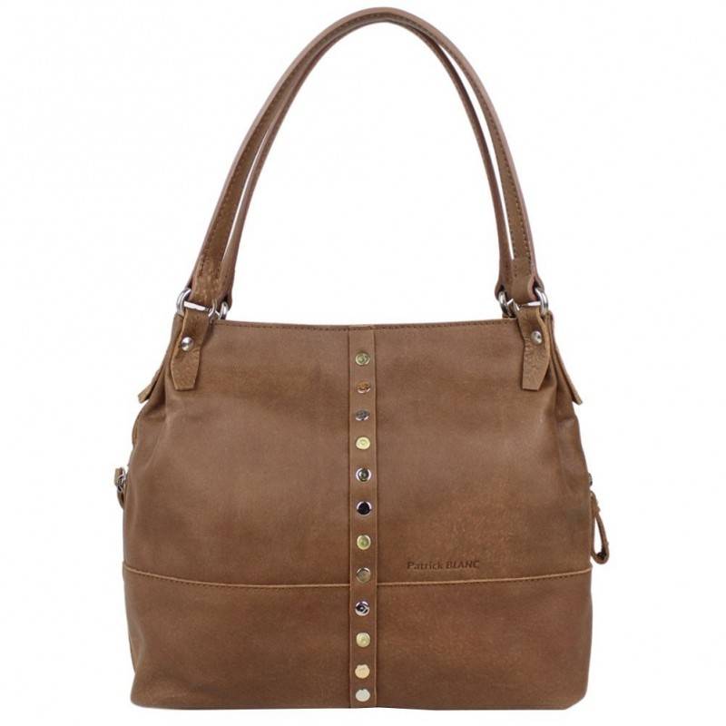 Sac seau en cuir effet naturel Patrick Blanc forme boule PATRICK BLANC - 1 Sac seau en cuir effet naturel Patrick Blanc forme boule PATRICK BLANC - 1