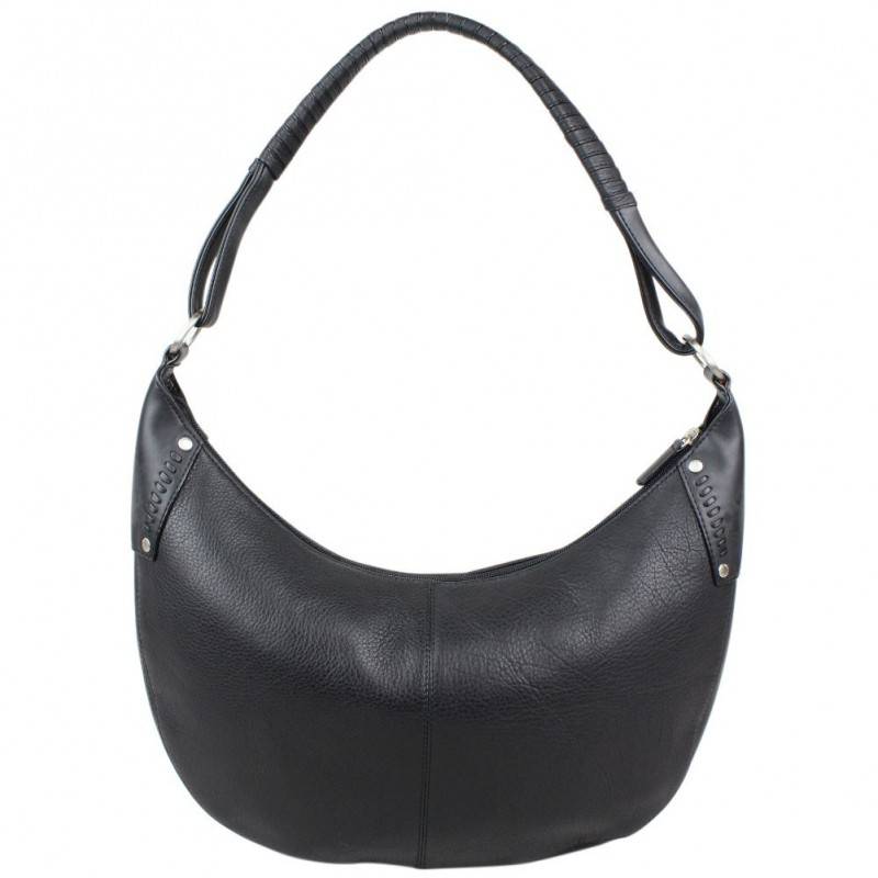 Sac épaule demi lune en cuir grainé Duolynx DUOLYNX - 1 Sac épaule demi lune en cuir grainé Duolynx DUOLYNX - 1