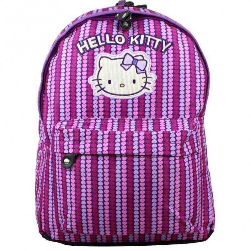 Sac à dos Hello Kitty motif imprimé coeurs 2 compartiments HELLO KITTY - 1 Sac à dos Hello Kitty motif imprimé coeurs 2 compartiments HELLO KITTY - 1