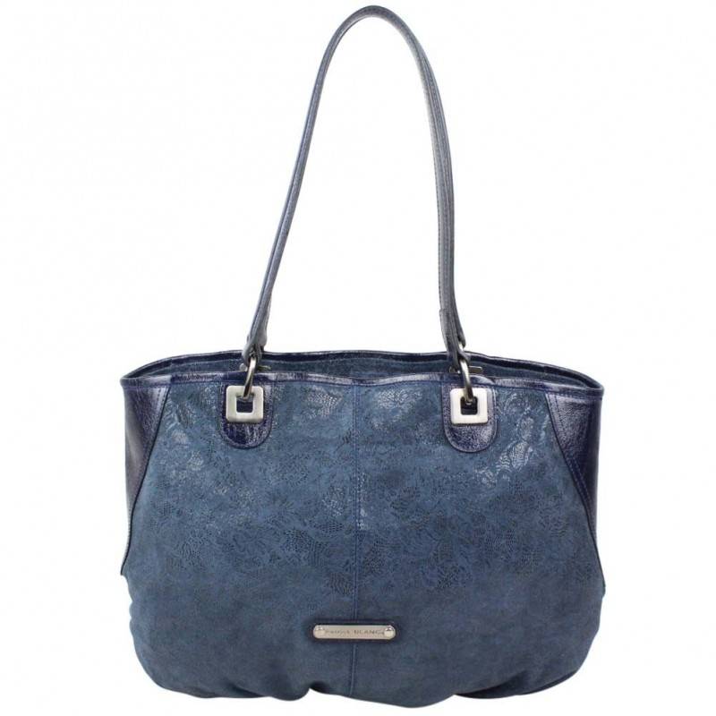 Sac porté épaule cabas cuir imprimé fleur Patrick Blanc PATRICK BLANC - 1 Sac porté épaule cabas cuir imprimé fleur Patrick Blanc PATRICK BLANC - 1